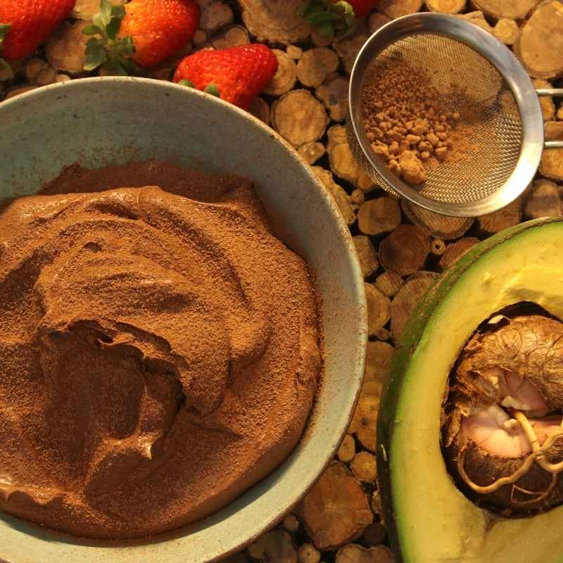 Receita de Mousse de chocolate com abacate | opção vegana, keto e low carb